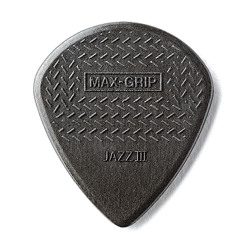 Dunlop 471R3C Max Grip Jazz III Nylon Guitar Picks, 24-Pack - Image 1