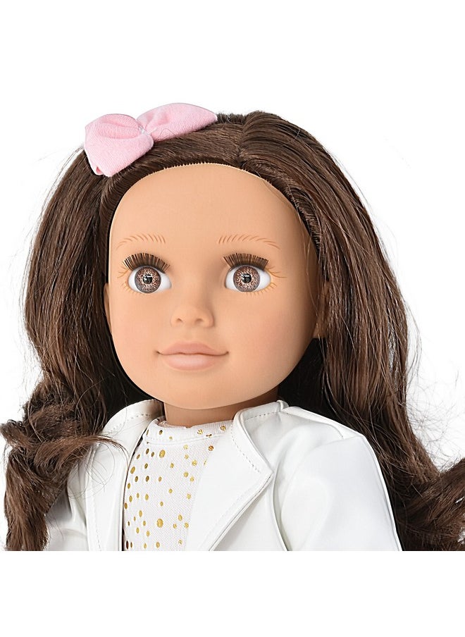 Gift Boutique - 18 Inch Girl Doll, Fashion Doll With Fine Brown Hair For Styling Clothes Shoes And Accessories Princess Doll For Girls And Kids - Image 1