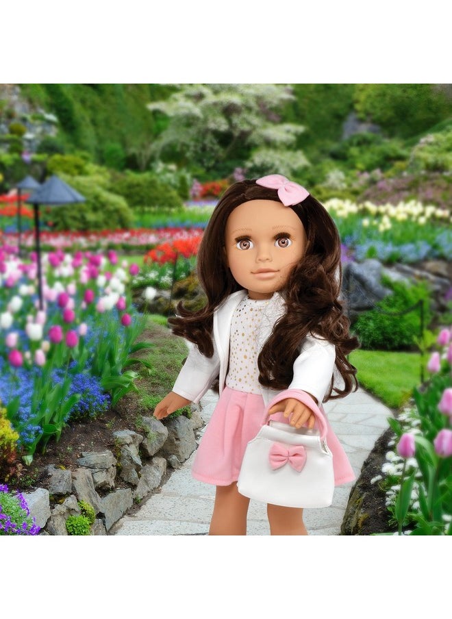 Gift Boutique - 18 Inch Girl Doll, Fashion Doll With Fine Brown Hair For Styling Clothes Shoes And Accessories Princess Doll For Girls And Kids - Image 1