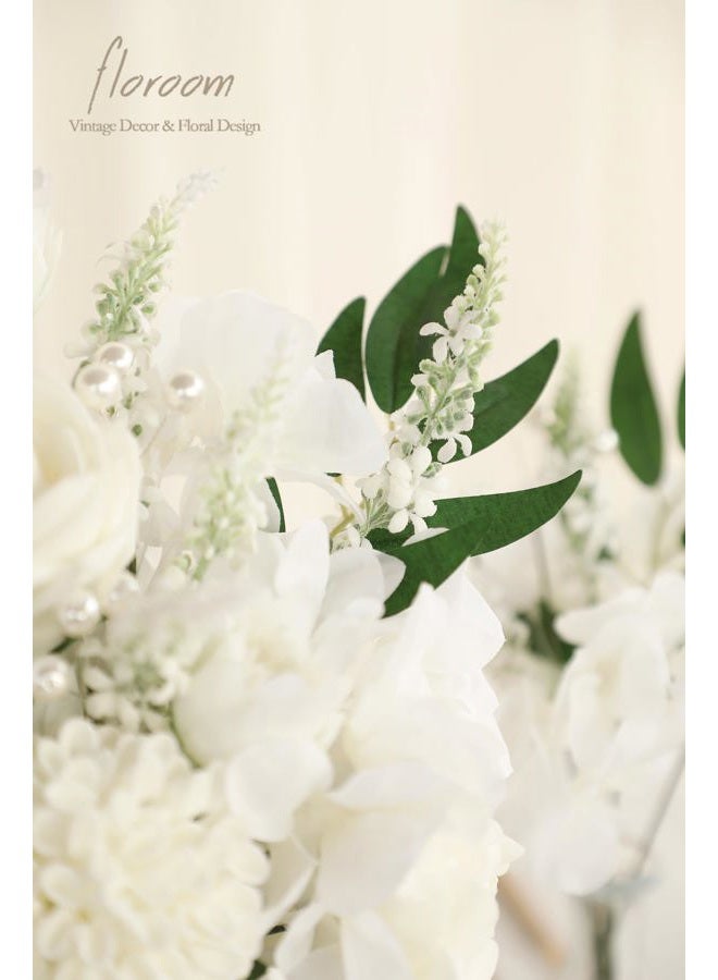 Floroom Artificial Greenery Stems Box Set, 76pcs with 6 Kinds of Faux Greenery Flowers Picks for DIY Bridal Bouquets Wedding Floral Arrangement Table Centerpieces, Green & White - Image 3