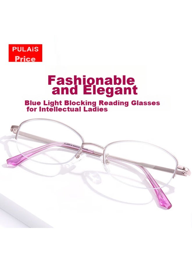 Pulais Reading Gl For Women, Anti-blue Light, Presbyopic Gl For Elderly, High-definition Reading Gl 30010, Light Purple, 2.00 Diopters - Image 1