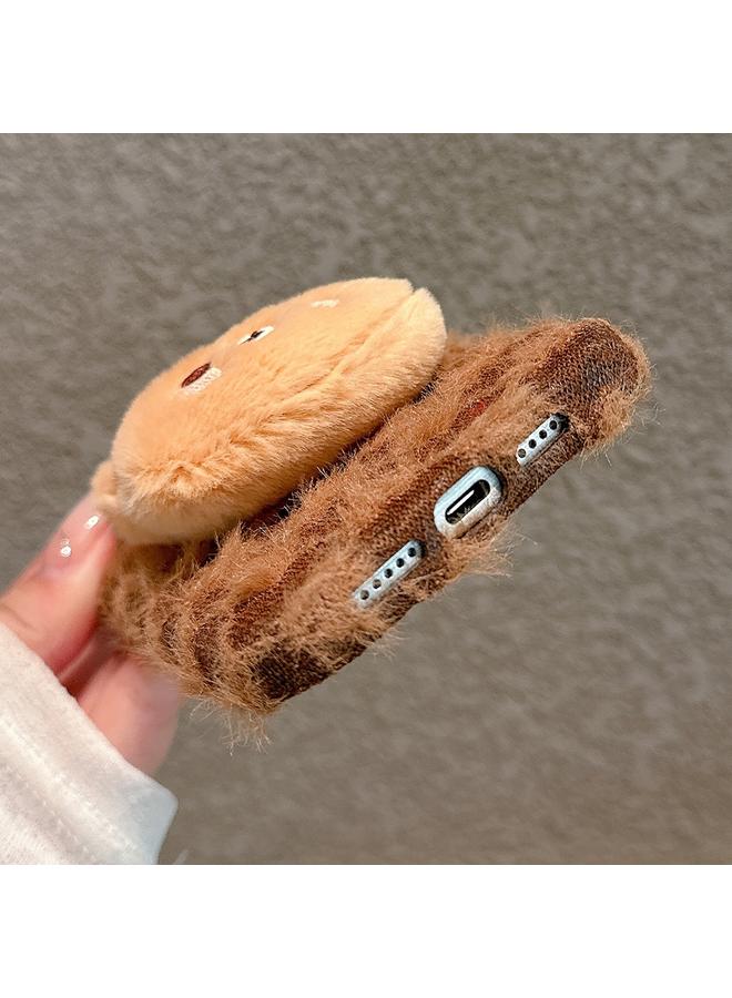 زبون جراب لهاتف iPhone 13 Doll Plush PU Hybrid PC Phone Case - Image 5