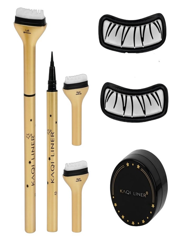 EMEDA Waterproof Lower Lash Stamp Reusable - Lower Lash Stamp with Ultra-Fine Eyeliner Pen, DIY Natural Eyelash Pen, Easy to Use, Long-Lasting, Waterproof, Smudge-Proof Quick Eye Makeup Tool Kit (02) - Image 1