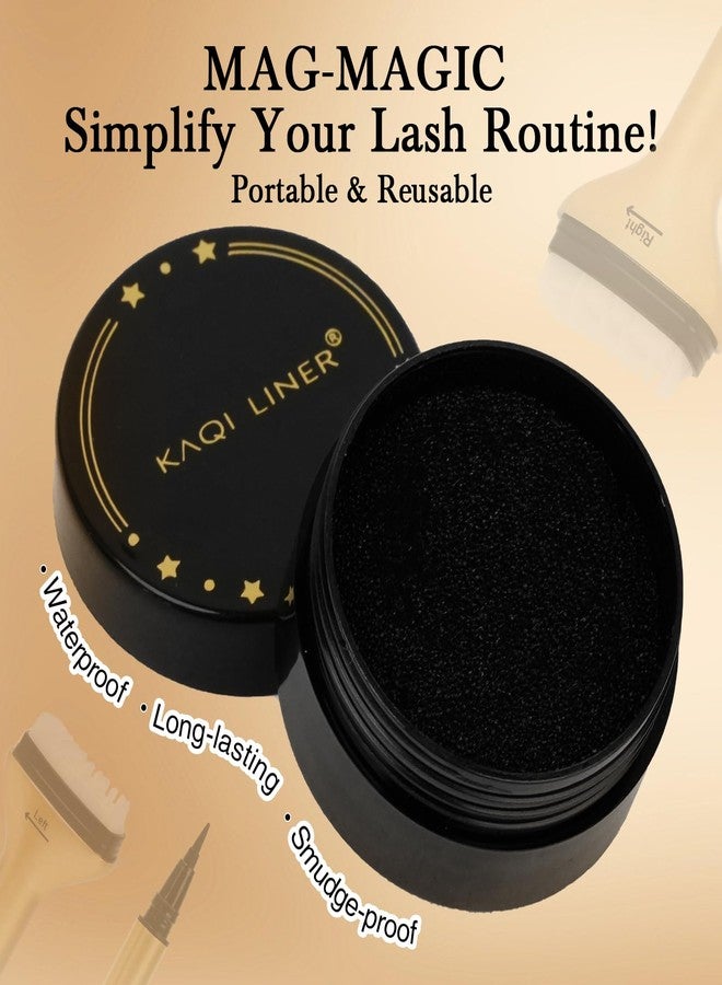 EMEDA Waterproof Lower Lash Stamp Reusable - Lower Lash Stamp with Ultra-Fine Eyeliner Pen, DIY Natural Eyelash Pen, Easy to Use, Long-Lasting, Waterproof, Smudge-Proof Quick Eye Makeup Tool Kit (02) - Image 3