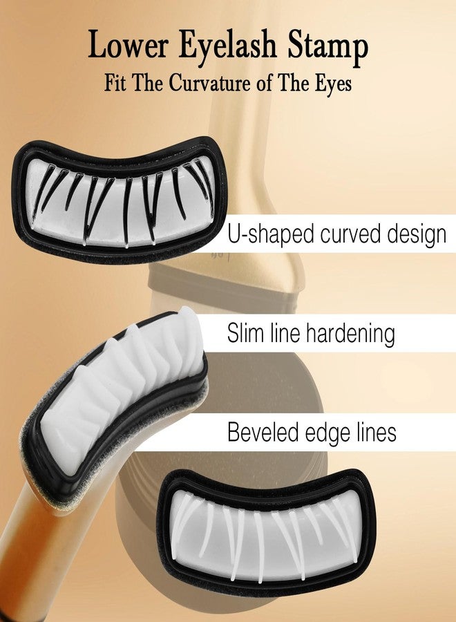 EMEDA Waterproof Lower Lash Stamp Reusable - Lower Lash Stamp with Ultra-Fine Eyeliner Pen, DIY Natural Eyelash Pen, Easy to Use, Long-Lasting, Waterproof, Smudge-Proof Quick Eye Makeup Tool Kit (02) - Image 2