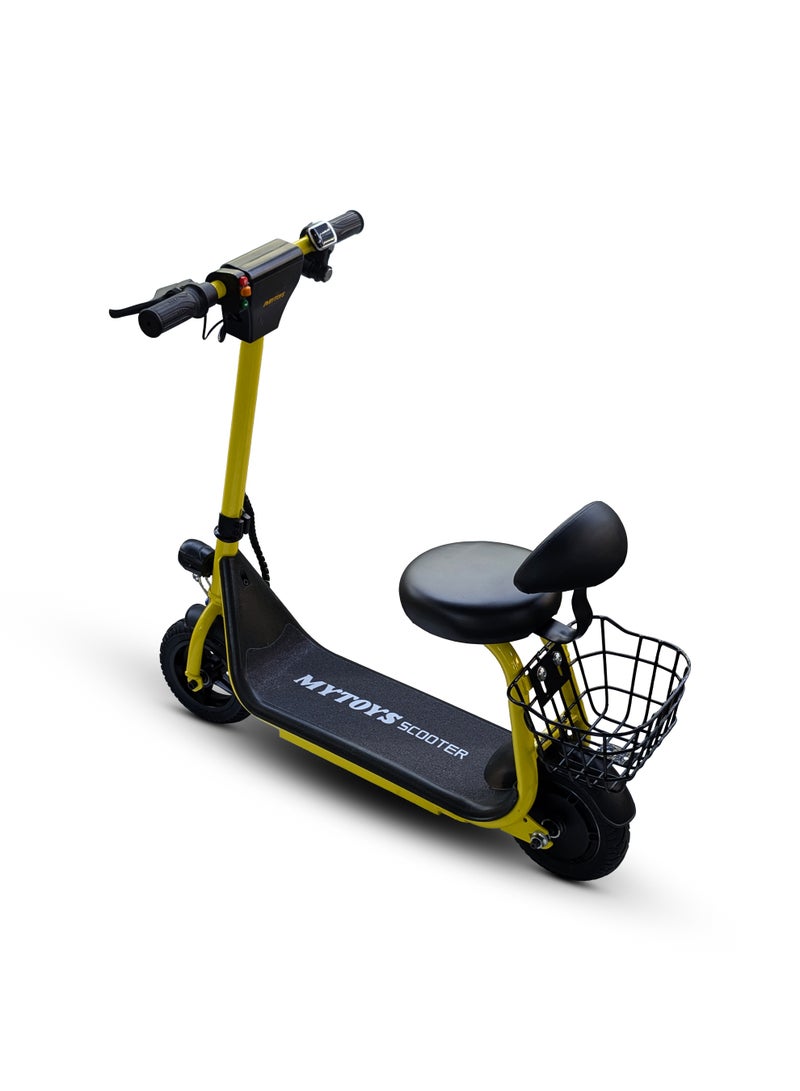 MYTOYS MT390 2025 Kids Electric Scooter With Seat Led Light On Handle And Deck, Bluetooth Speaker, Key Start,250W Brushless Motor Three Speed Modes 18Km/H Electric Scooter For Kids - Image 4