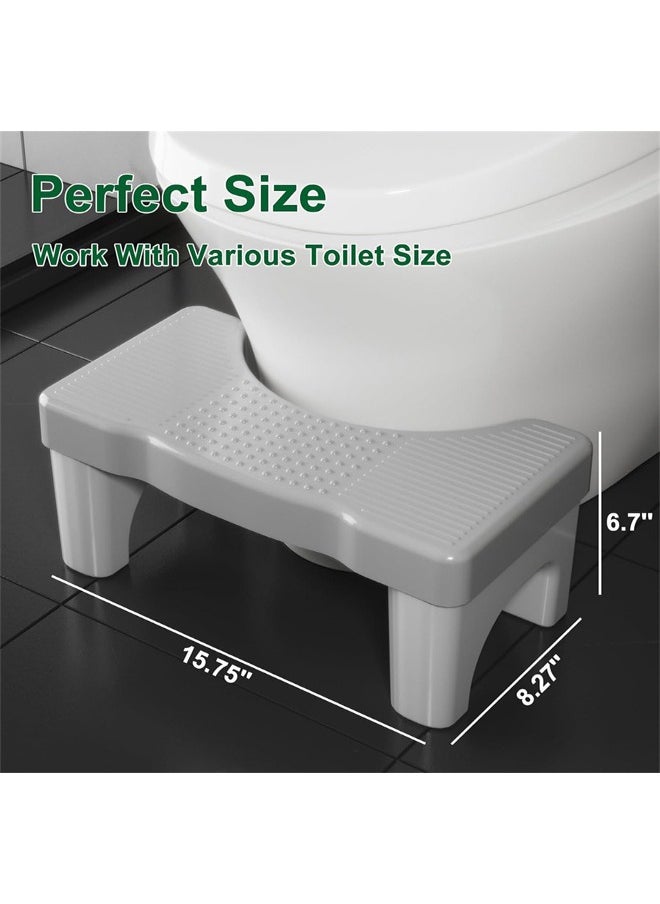 Generic Toilet Squat Stool, 1 Pack Squatting Toilet Stool Portable Plastic Potty Stool Non Slip Toilet Squat Stool for Bathroom, 40 x 21 x 17 cm  - Image 2
