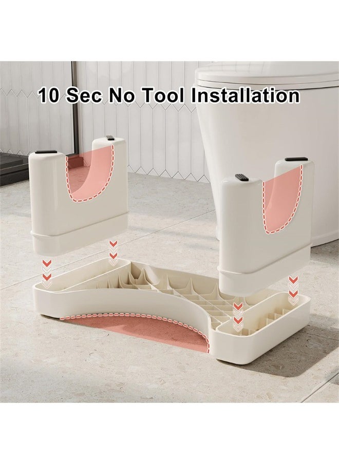 Generic Toilet Squat Stool, 1 Pack Squatting Toilet Stool Portable Plastic Potty Stool Non Slip Toilet Squat Stool for Bathroom, 40 x 21 x 17 cm  - Image 4