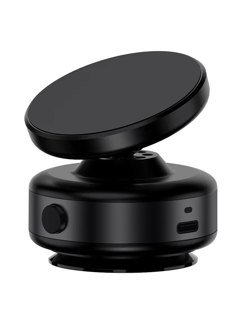 SASKA Magnetic Suction Car Phone Holder with strong magnetic force 360 degree rotatable (Black) - Image 1