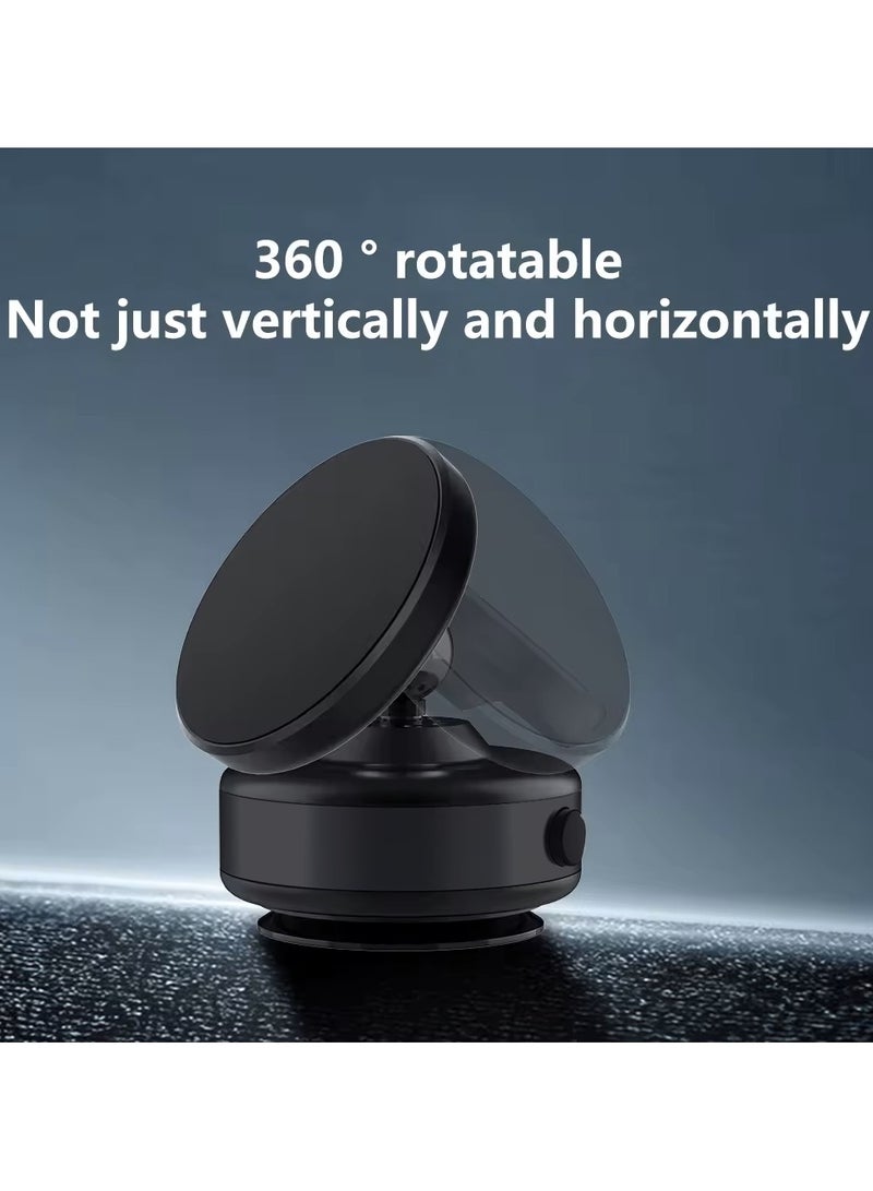 SASKA Magnetic Suction Car Phone Holder with strong magnetic force 360 degree rotatable (Black) - Image 5