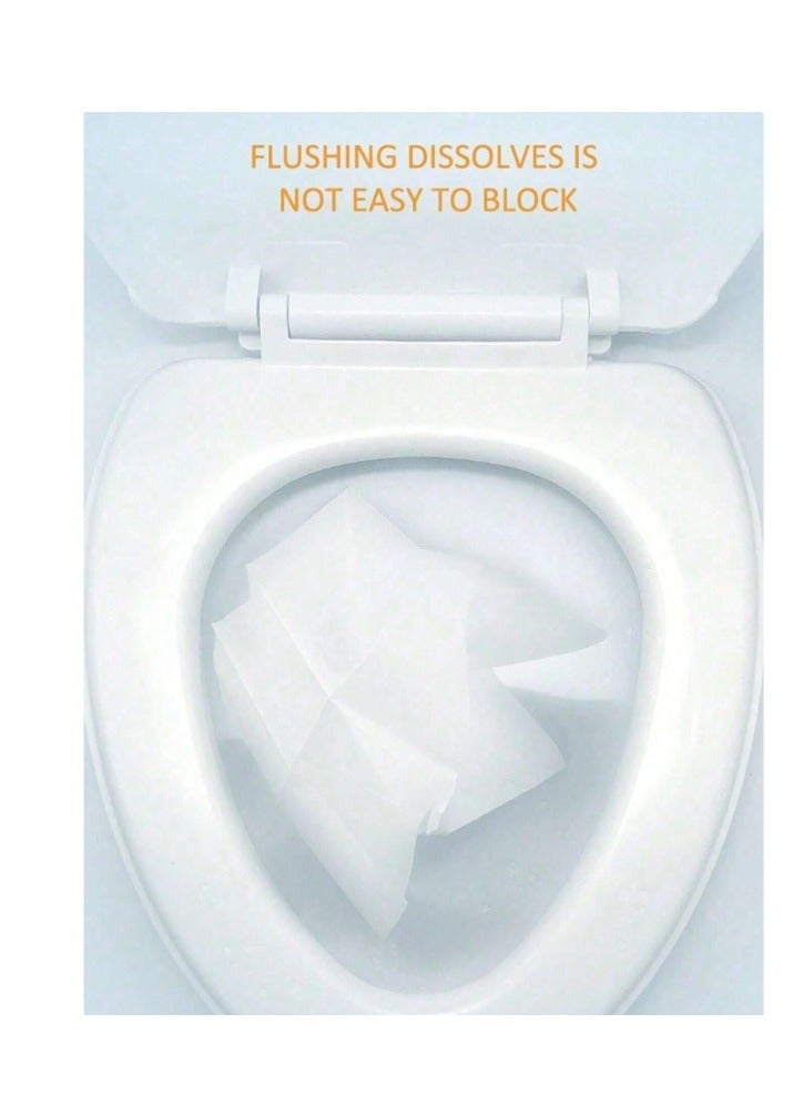OASIS-TH 100 Pcs 10 Packs  Flushable Toilet seat Covers Disposable Toilet Seat Cover - Flushable Paper Toilet Liners For Bathroom, Travel, Camping, Kids Potty Training - Image 3