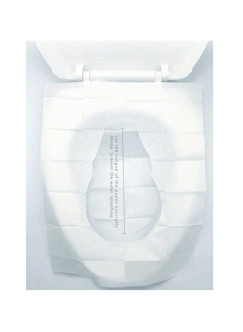 OASIS-TH 100 Pcs 10 Packs  Flushable Toilet seat Covers Disposable Toilet Seat Cover - Flushable Paper Toilet Liners For Bathroom, Travel, Camping, Kids Potty Training - Image 2