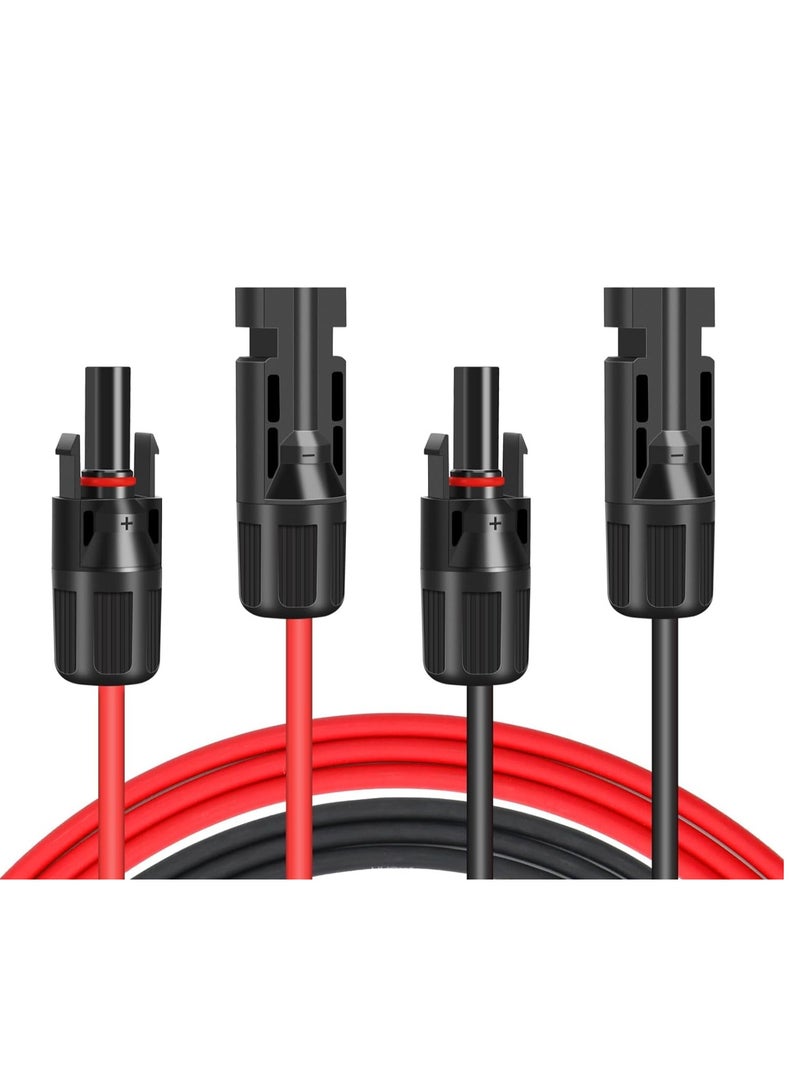 SYOSI Solar Panel Extension Cable, 3M 6 mm² 10AWG Solar Panel Adapter with Female and Male Waterproof Connector, Waterproof IP68 Extension Solar Panel Cord for Solar Panel Photovoltaic System (2 Pack) - Image 1