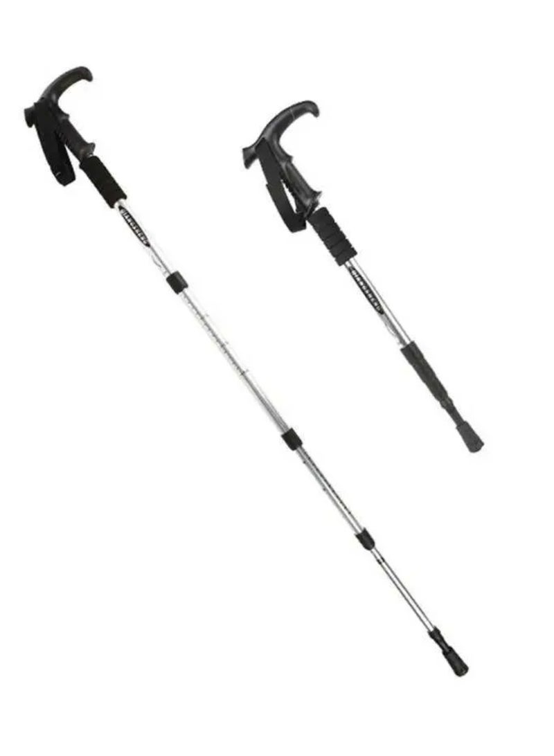 أقطاب رحلات السفاري خفيفة الوزن تلسكوبية من سبائك الألومنيوم عصا للمشي في الهواء الطلق قابلة للطي للمشي لمسافات طويلة والسفر - Image 4