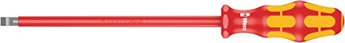 Wera 05006135001 Kraftform Plus VDE 160i Slotted Insulated Screwdriver Lasertip 8mm Head 8 Blade Length - Image 1