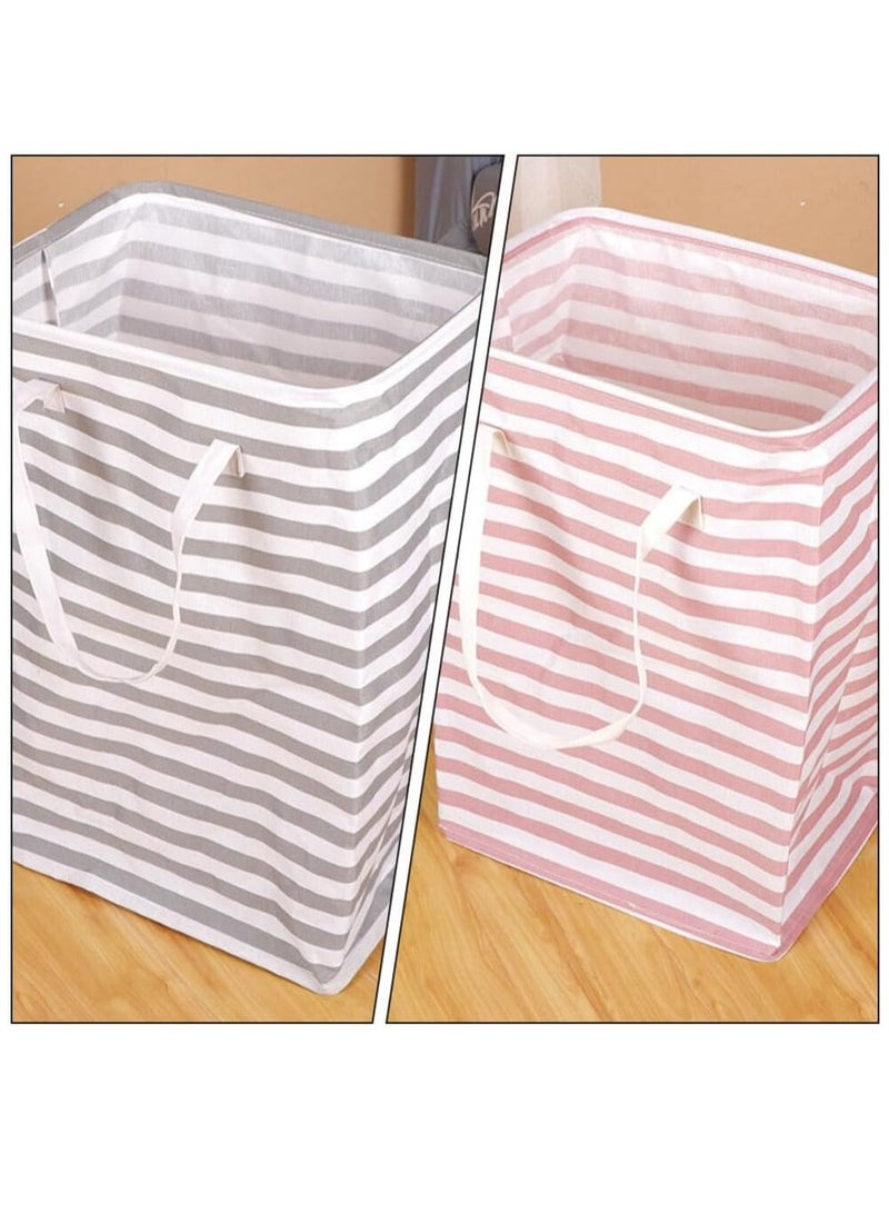 2 Packs Laundry Hamper, 75L Collapsible Large Laundry Baskets with Easy Carry Handles, Freestanding Waterproof Clothes Hamper, Storage Basket for Toys Clothes, Laundry Organizer  - Image 5
