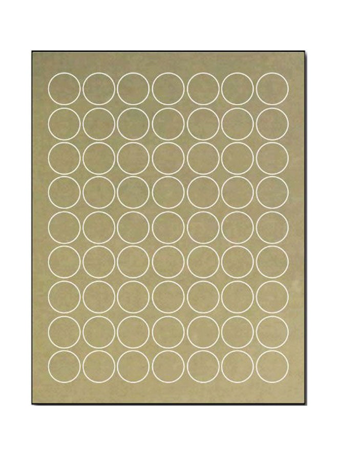 Pack Of 10 Laser Foil Round Label Sticker Brown