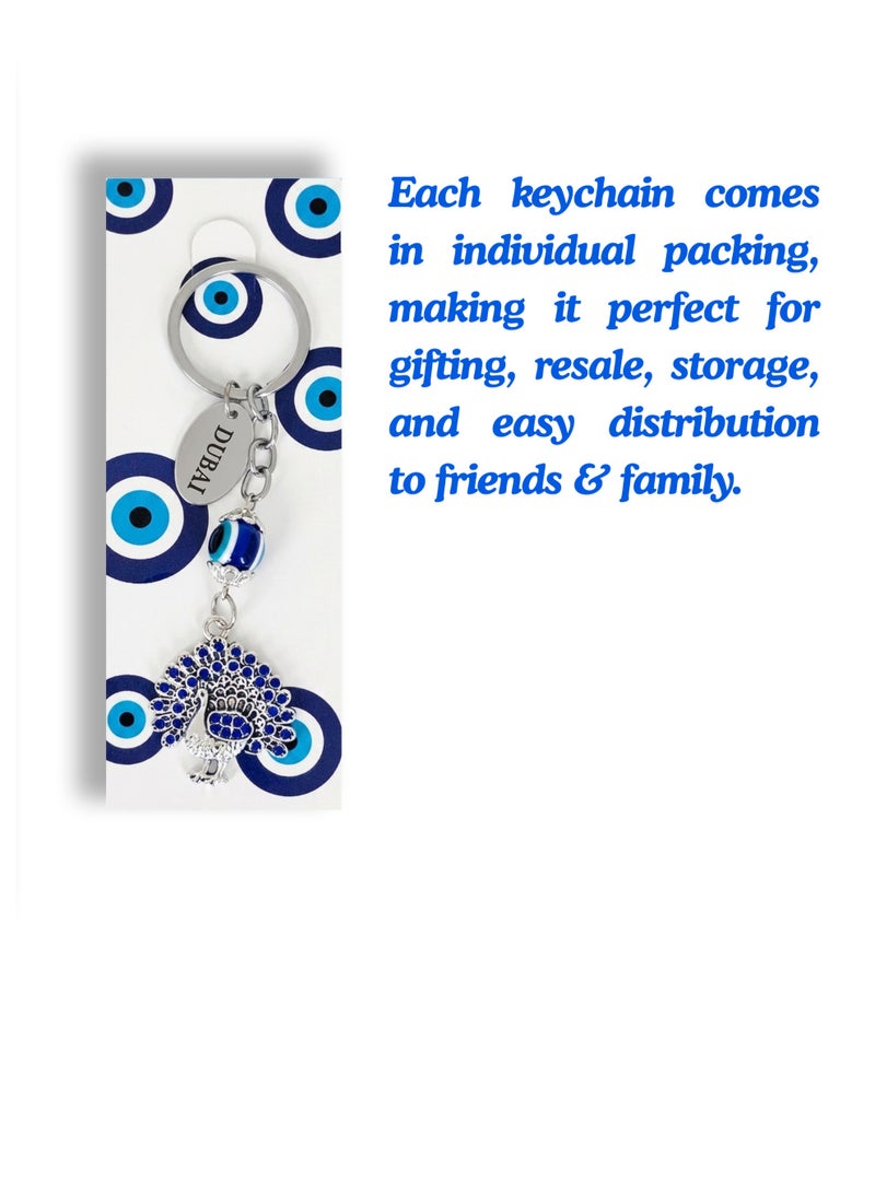 Souvenir Souq Stylish Elephant Blue Eye Keychain 3pcs designed to offer protection and elegance. Perfect for daily use, gifting, or adding a cultural touch to your accessories - Image 4