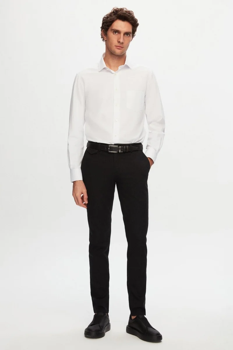D'S DAMAT Ds Damat Regular Fit White Plain Shirt