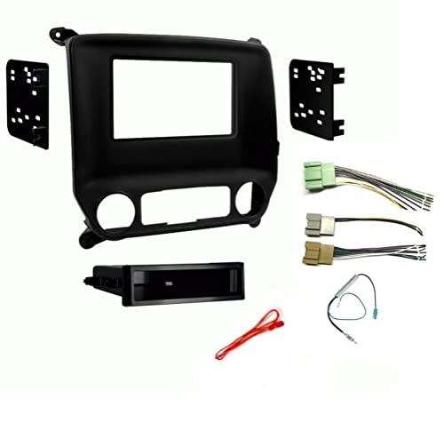 ASC Audio Single or Double Din Car Stereo Radio Dash Install Mount Kit, Wire Harness, and Antenna Adapter Combo Made for Some 2014-2018 Chevrolet Silverado GMC Sierra - Image 5