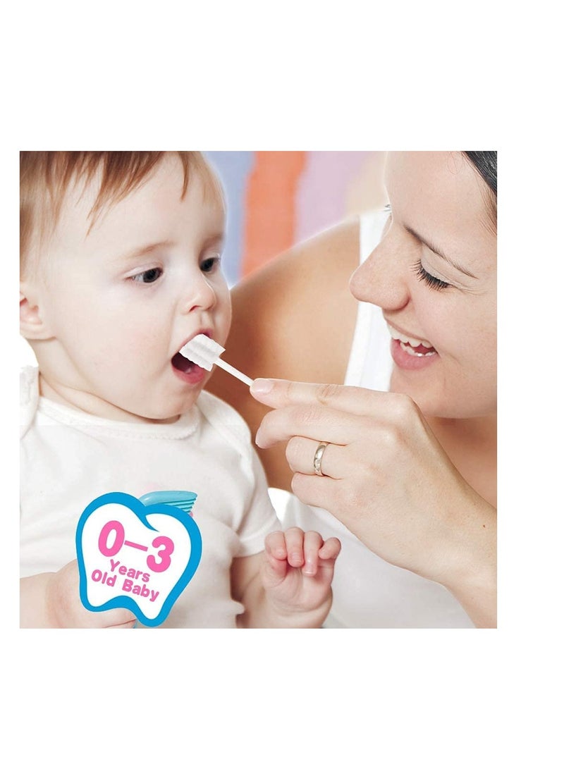 Baby Toothbrush Newborn Teeth Cleaning Tongue Cleaner with Paper Handle, Disposable Infant Toothbrush for Dental Care, 20 Pcs - Image 3