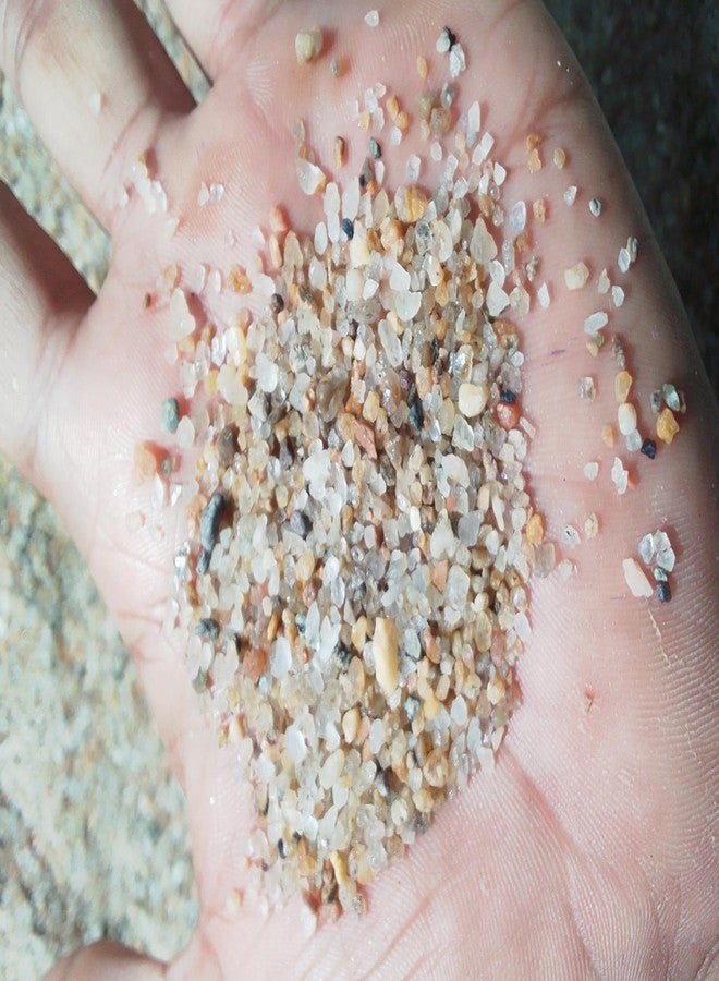 RUKDA® Natural Organic River Sand - White Golden Mix | Sugar‑Size Sand | Aquarium & Terrarium Substrate for Freshwater, Marine, Shrimp, Snail, Turtle Habitats & Reptile - Natural Filter (2.8 Kgm) - Image 1
