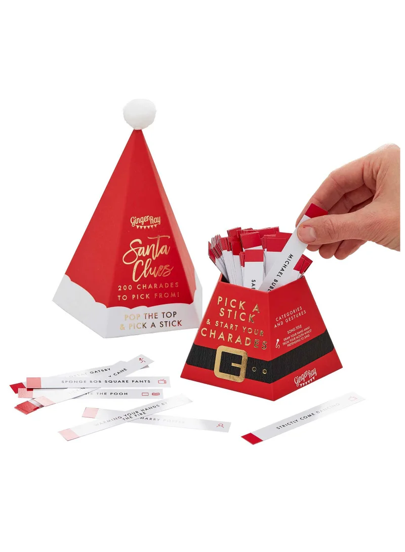 Ginger Ray Santa Hat Christmas Charades Family Party Game