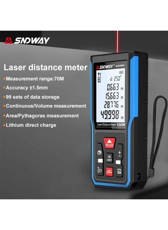 SNDWAY 70m Laser Distance Meter 99 Data Storage Digital Rangefinder Area Volume Measurement - Image 3