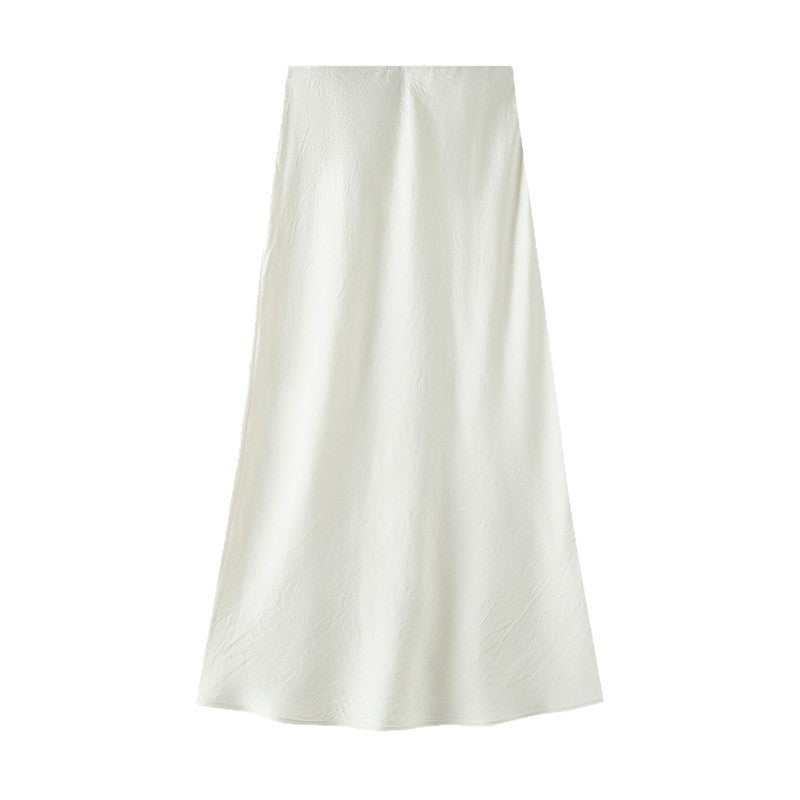 Women's 100% Acetate Solid Midi Fishtail Skirt - Image 4