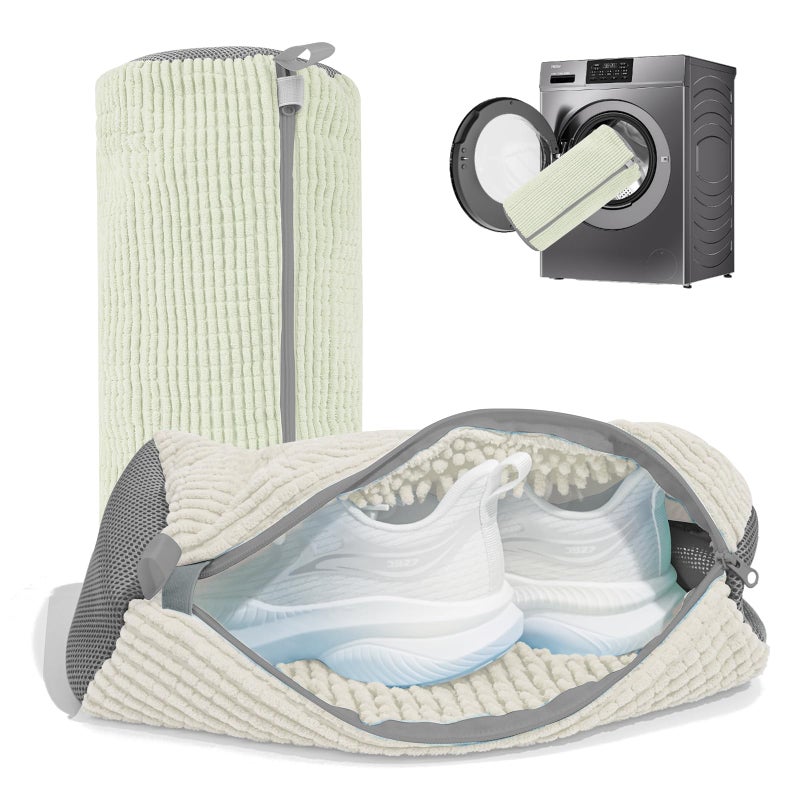 NMQHPA Shoe Washing Machine Bag: Laundry Shoe Bag for Washer and Dryer - 2pc Reusable Shoe Cleaning Bag for Sneaker Tennis Shoes Unstain Cleaner Kit(2 Pcs) - Image 1