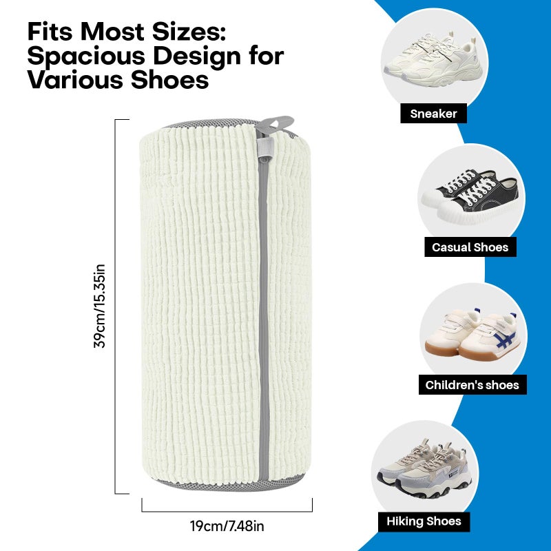 NMQHPA Shoe Washing Machine Bag: Laundry Shoe Bag for Washer and Dryer - 2pc Reusable Shoe Cleaning Bag for Sneaker Tennis Shoes Unstain Cleaner Kit(2 Pcs) - Image 4