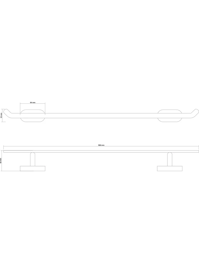 Saray Banyo Saray Bathroom Java Chrome Long Towel Bar