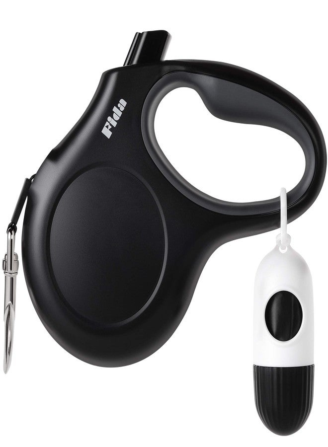 فيدا مقود فيدا القابل للسحب للكلاب مع موزع وأكياس فضلات، مقود للمشي للحيوانات الأليفة بطول 16 قدمًا للكلاب الصغيرة أو القطط التي يصل وزنها إلى 26 رطلاً، مقبض ناعم مانع للانزلاق، مقاوم للتشابك، شريط نايلون عاكس (صغير، أسود) - Image 1