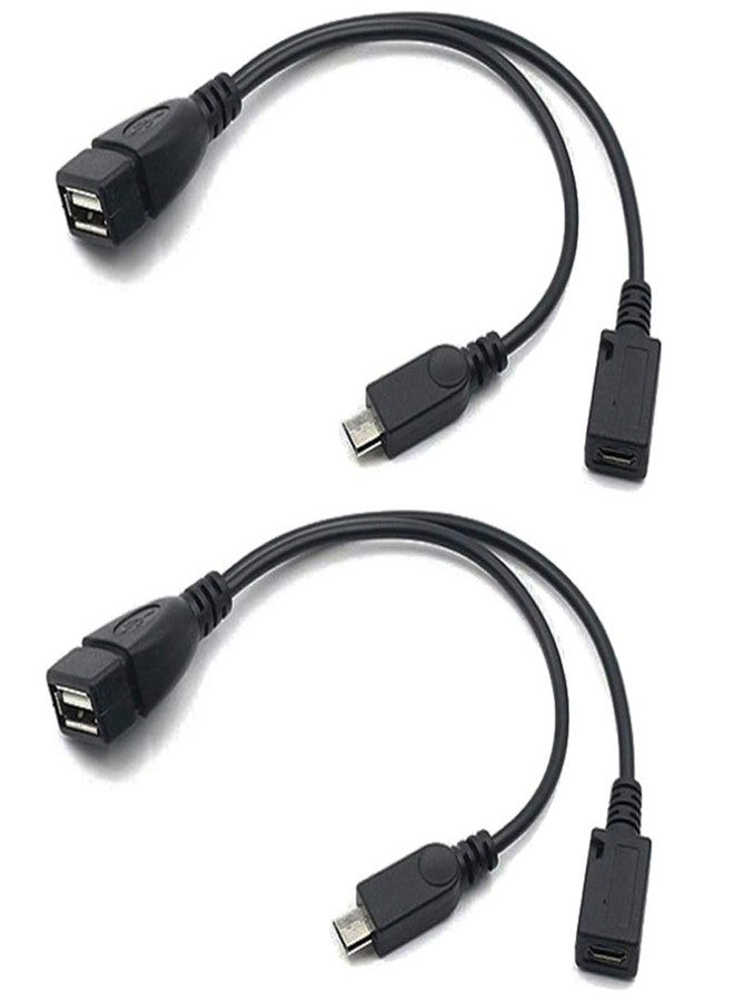 AuviPal 2-in-1 Micro USB to USB Adapter (OTG Cable + Power Cable) for FireStick, PlayStation Classic and More - 2 Pack - Image 1
