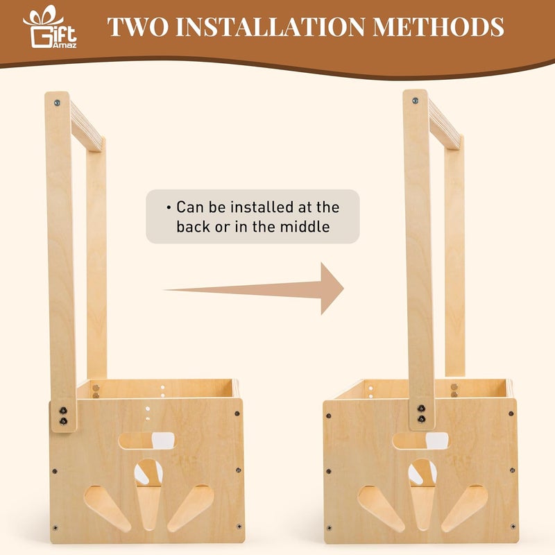 GiftAmaz Wooden Baby Shower Crate Closet, Baby Storage Crate with Handle, Basket for Baby Shower Gifts, Welcome Gift Basket for Newborn Boys Girls, Pregnancy Gifts for New Parents - Image 5