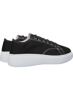 Liger Women's Comfortable Thick Sole Linen Sneakers Black  - Image 5