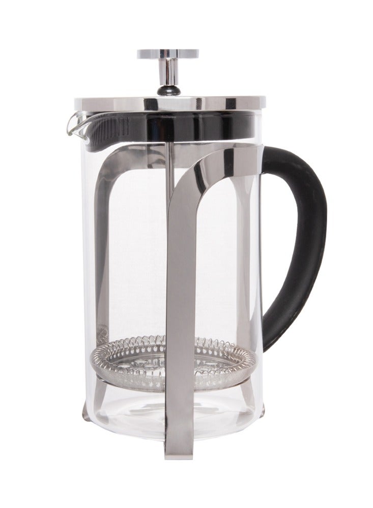 Biggcoffee French Press Coffee Maker 600ml, 4 cup French Coffee Press, Stainless Steel Frame, Borosilicate Glass, Coffee Pot - FY450  - Image 1