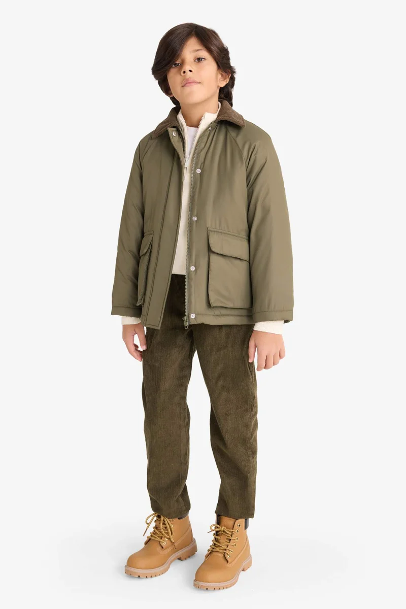 ديفاكتو Boy Waterproof Zippered Puffer Jacket