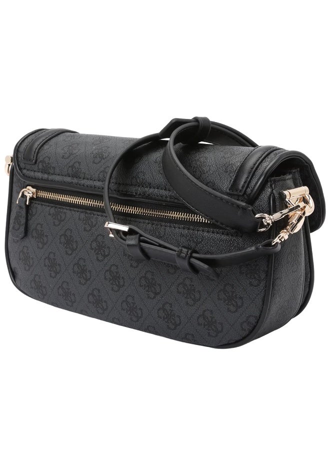 GUESS Women’s Coal Logo Crossbody Bag HWSG7993790 CLO – Black Leather Stylish Shoulder Bag - Image 4