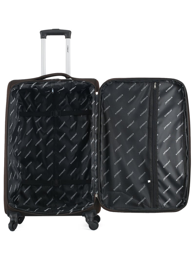 STARLIFE - Set of 3 Light Weight Polyester Trolley Luggage With Number Lock 20,24,28 Inches - Image 1