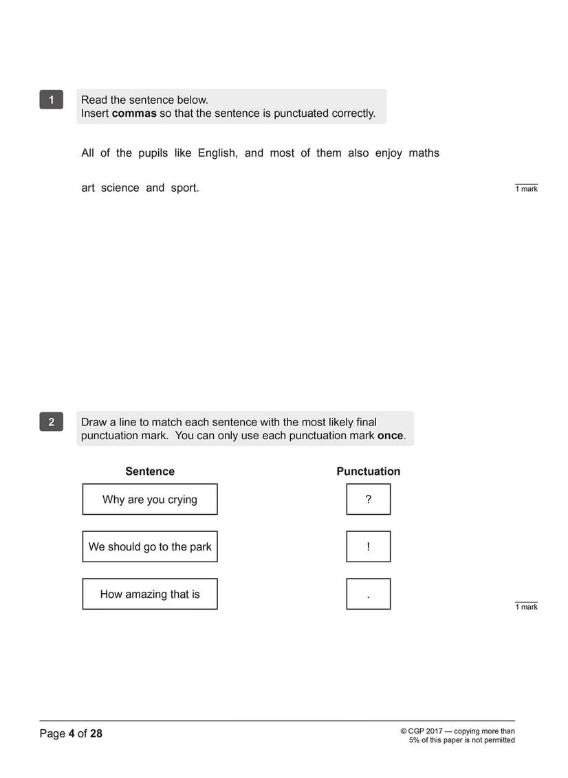 null - KS2 English SATS Practice Papers: Pack 3 - for the 2025 tests (with free Online Extras) - Image 1