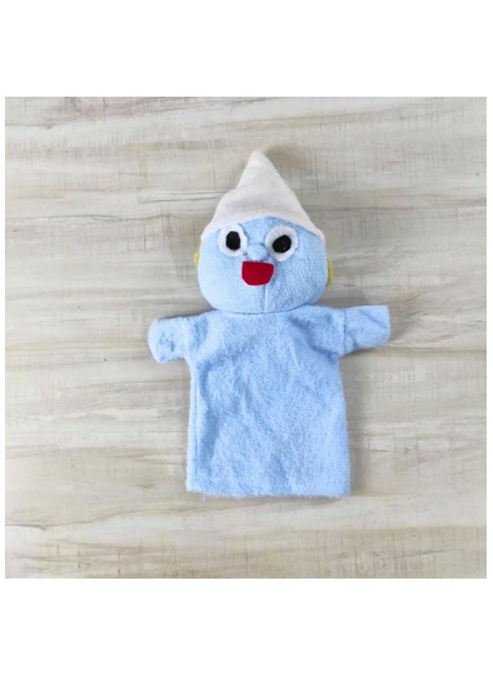 Children's Hand Puppet Storytelling Puppet Theater Puppet School Puppet for Teaching Speech with Different Characters Made of High Quality Materials (Smurfs Character Design)