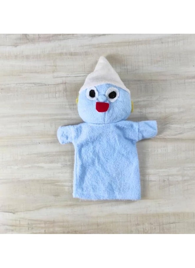 Children's Hand Puppet Storytelling Puppet Theater Puppet School Puppet for Teaching Speech with Different Characters Made of High Quality Materials (Smurfs Character Design)