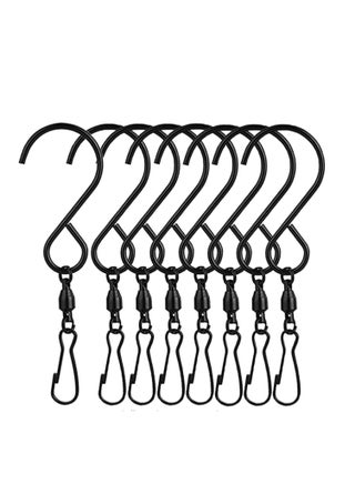 Dual Swivel Hook 360 Degree Rotating Windsock Clips Swivel Hooks Clips for Hanging Wind Spinners, Wind Chimes, Bird Feeder, Crystal Twisters Party Supplies Gift for Friends and Family 8 Pack - pzsku/Z63FAA752E54315195A10Z/45/_/1698743423/f0f2735f-990e-4297-9318-b400b0454630