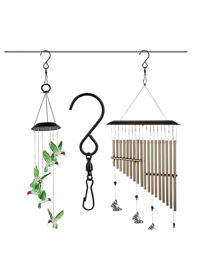 Dual Swivel Hook 360 Degree Rotating Windsock Clips Swivel Hooks Clips for Hanging Wind Spinners, Wind Chimes, Bird Feeder, Crystal Twisters Party Supplies Gift for Friends and Family 8 Pack