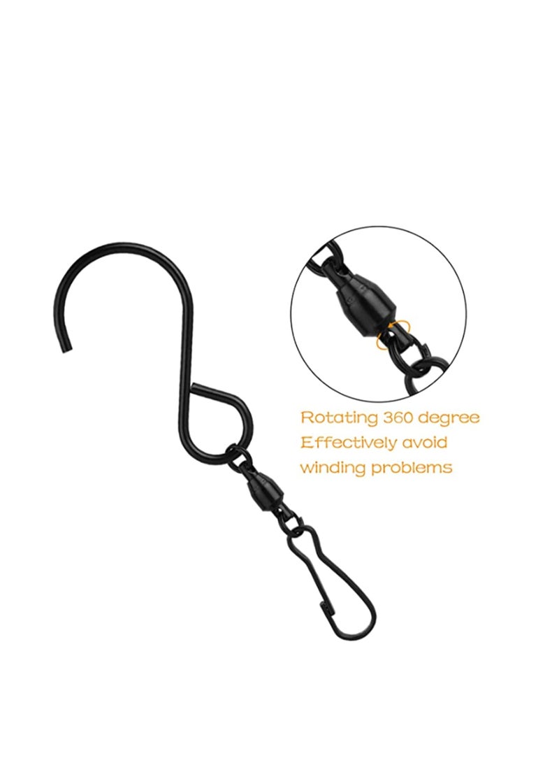 Dual Swivel Hook 360 Degree Rotating Windsock Clips Swivel Hooks Clips for Hanging Wind Spinners, Wind Chimes, Bird Feeder, Crystal Twisters Party Supplies Gift for Friends and Family 8 Pack