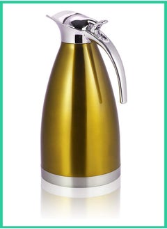 Generic Thermos Flask, Coffee, Insulated Jug, Stainless Steel Coffee Teapot, Double-Walled Vacuum Insulated Thermal Jug Hot Water Bottle with Handle (Color : Golden)  - Image 1