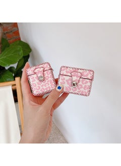 Suitable For AirPods 4 Headphone Case Cartoon All-inclusive Leather Case For Apple1/2 Generation Pro2 Bluetooth Protective Case One-piece Case-Color:One-piece Leather Case-leopard Print On Foundation-Model:Airpods 4 (protective Case)