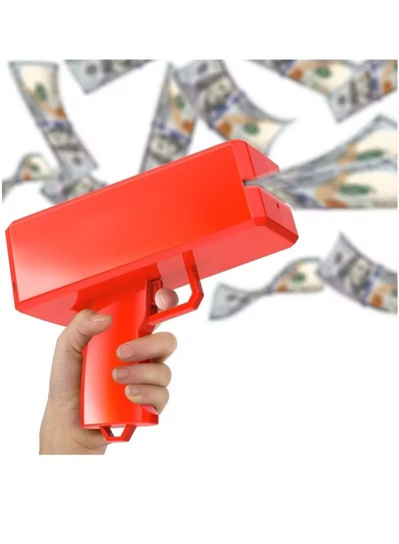 زبون مسدس ورق لعب مسدس لعبة مسدس نقود مع 100 قطعة مسدس لعب نقود لوازم حفلات مسدس نقود - Image 2