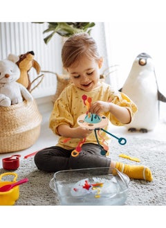 Y&D Pull String Activity Toy, SYOSI Montessori Toys, UFO Food Grade Silicone Sensory Toys for Babies, Baby Fine Motor Skills Gift, Toy Exercise Hand Movements, 1-3 Years Old  - Image 3